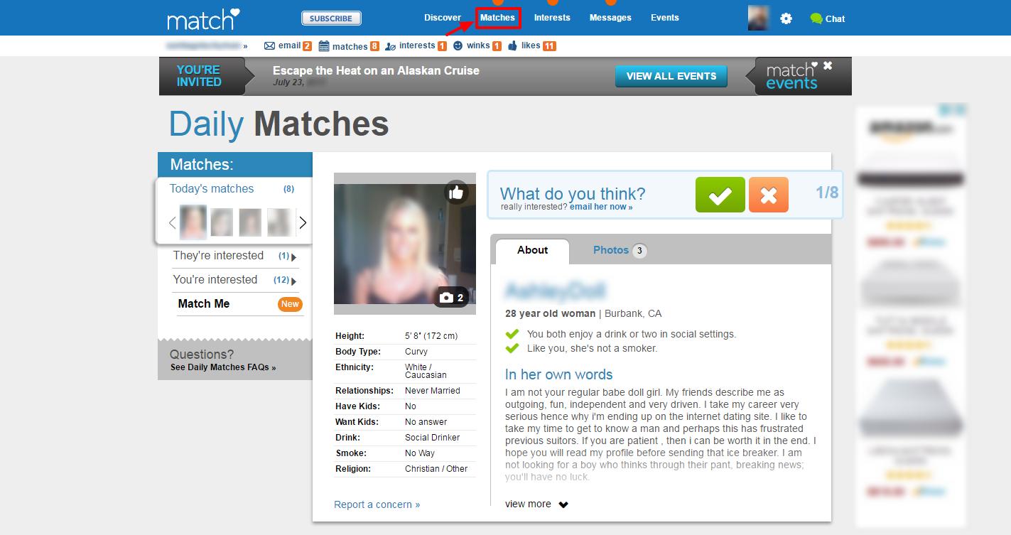 A review of Match.com will definitely let you know that the search options ...